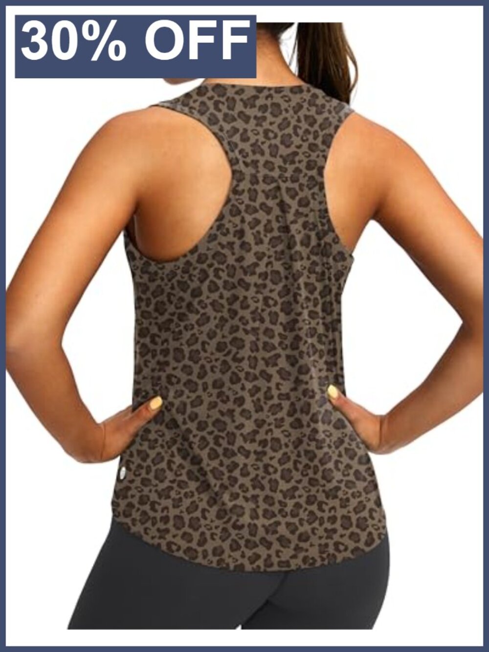 Racerback Athletic Tank Top UPF 50+ 4-Way Stretch Breathable Workout